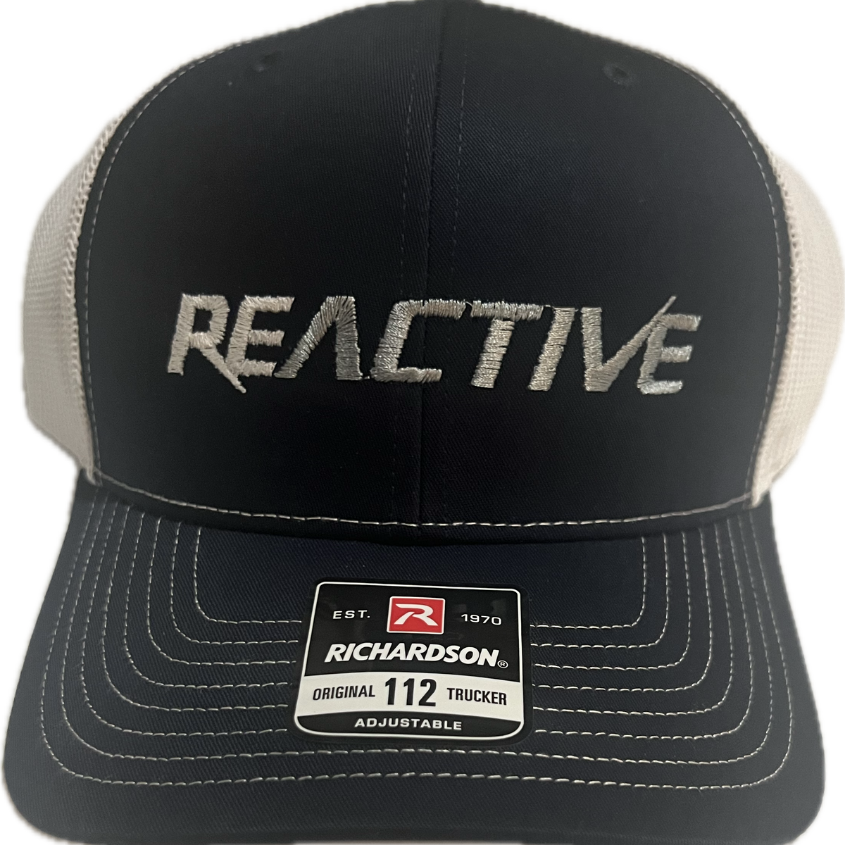 Richardson 112 Navy/White Reactive Logo Snapback – Anvil Rods