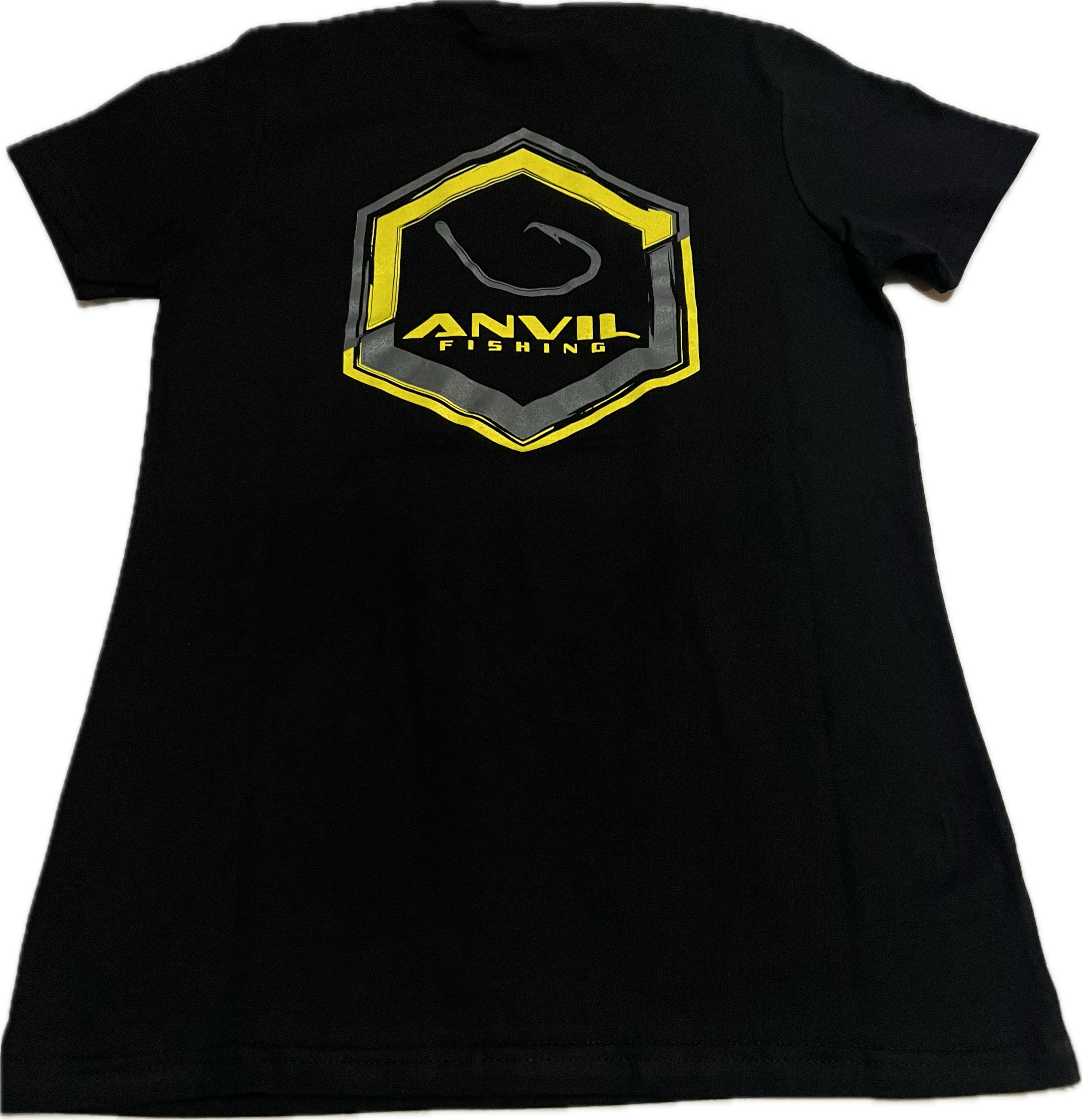 Woman's Anvil Fishing Hook Tee Black/Yellow image 0