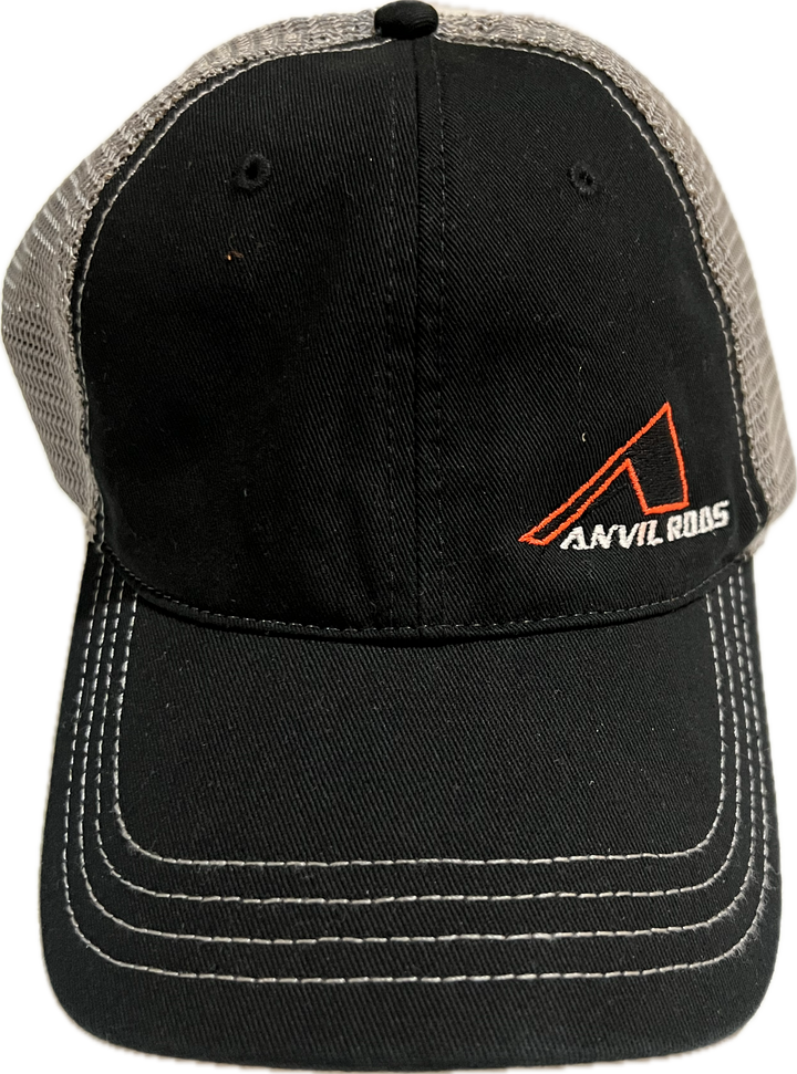 Richardson 111 Black/Grey Small Orange "A" Logo Snapback image 0