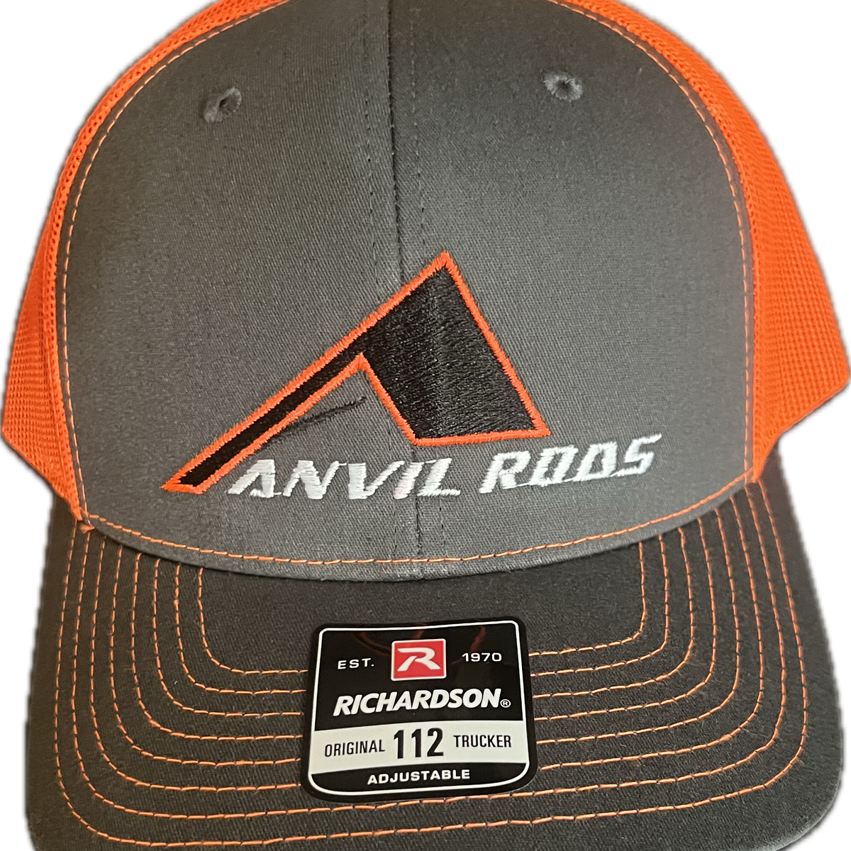 Richardson 112 Charcoal/Neon Orange Large Neon Orange 