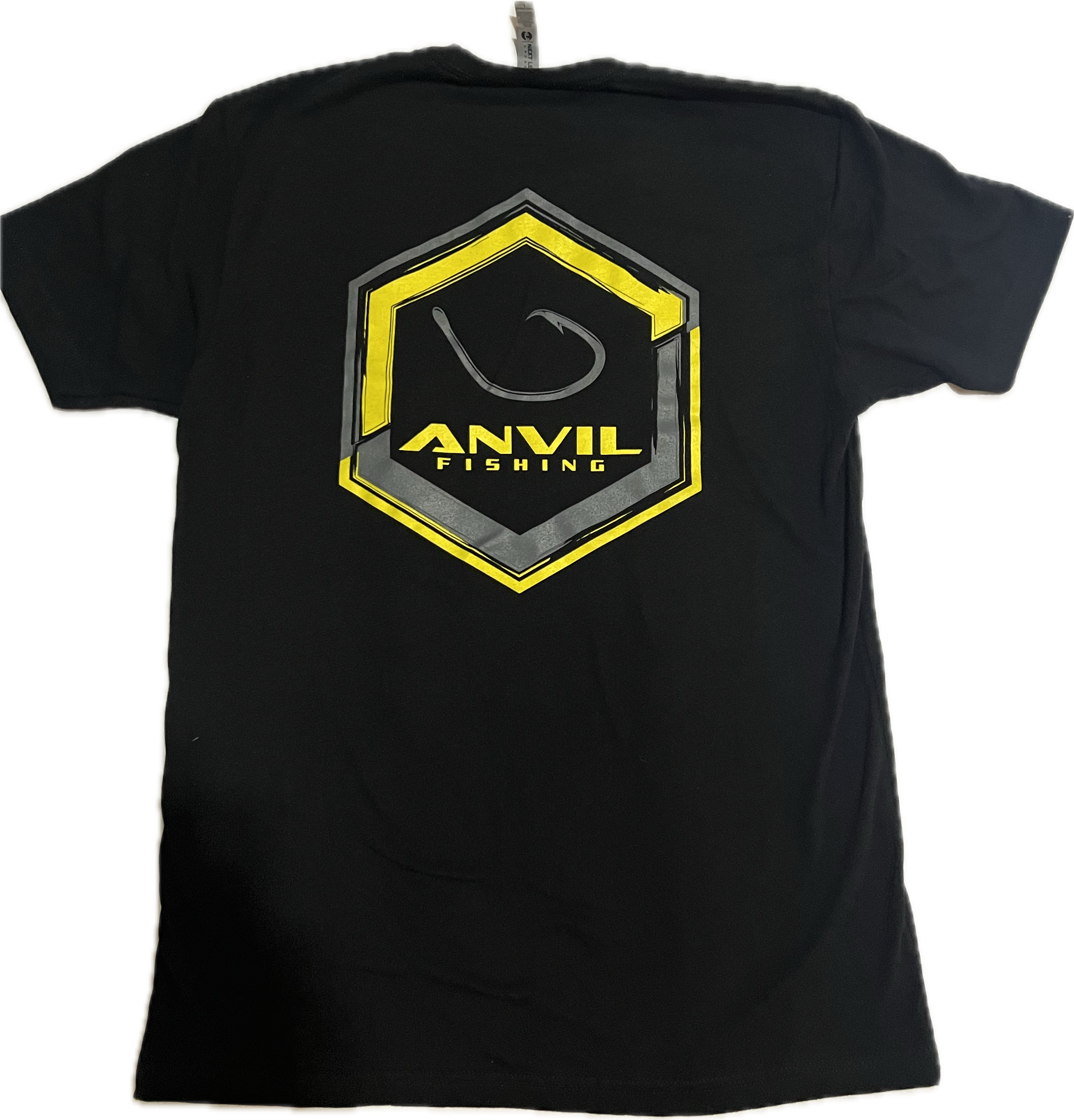 Anvil Fishing Hook Tee Black/Yellow image 0