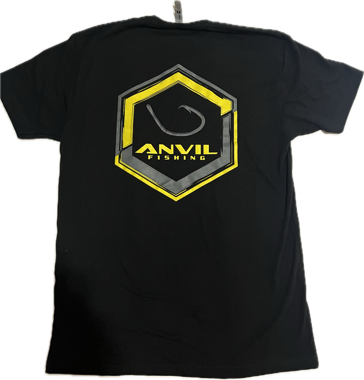 Anvil Fishing Hook Tee Black/Yellow image 0