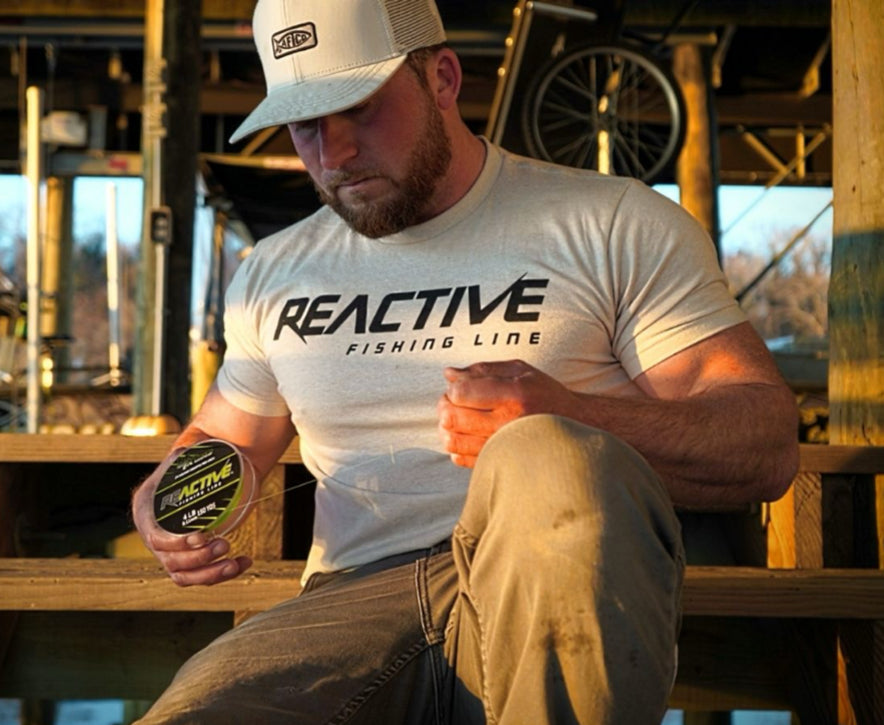 Reactive Logo Tee Sand/Black – Anvil Rods