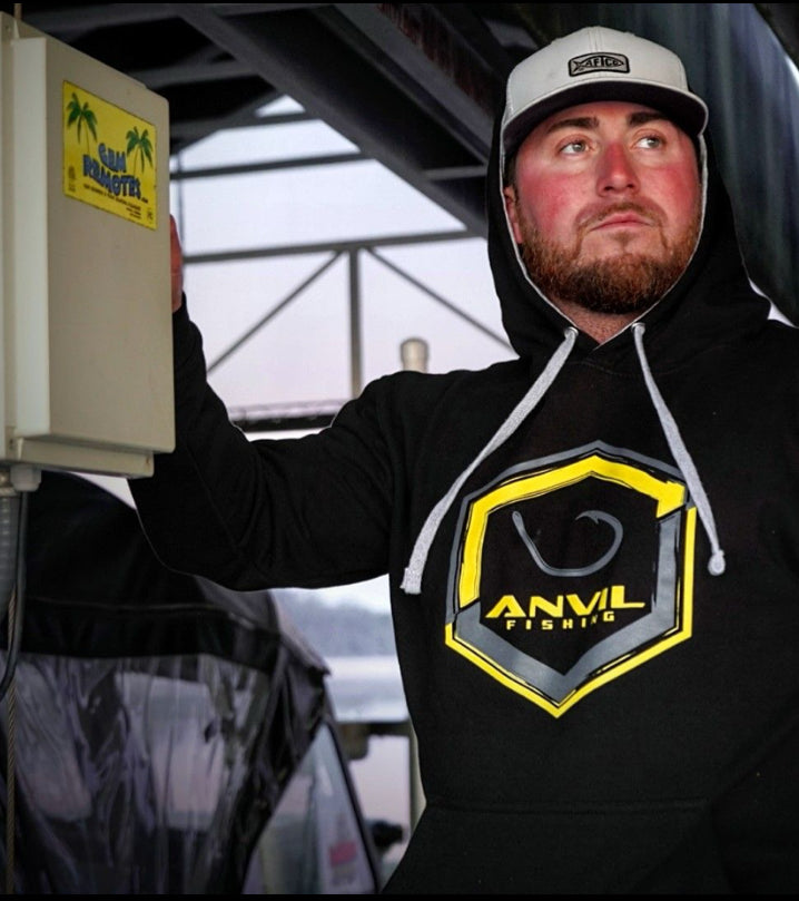 Anvil Fishing Hook Hoodie Black/Yellow image 1