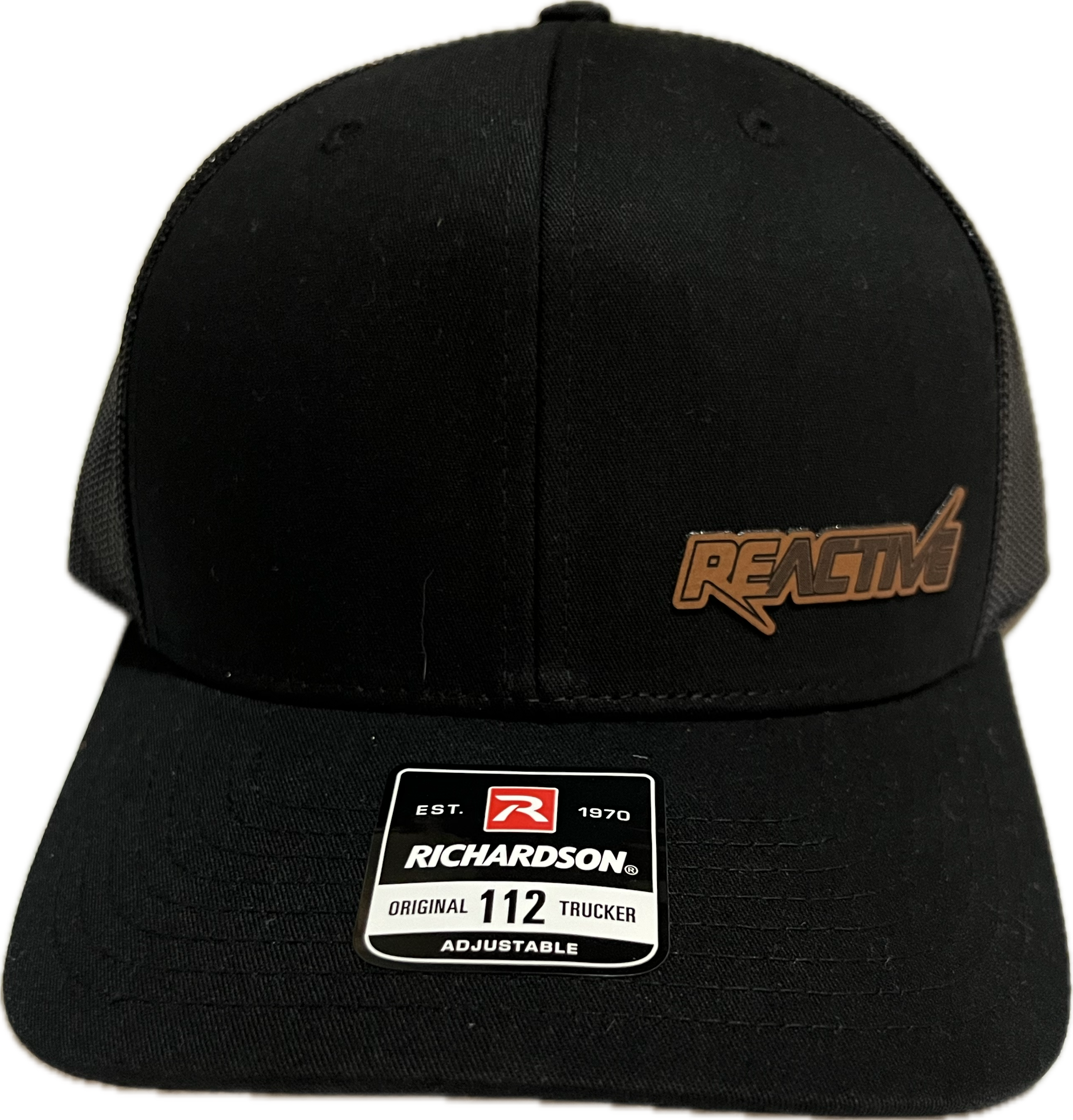 Richardson 112 Black/Black Small Reactive Patch Snapback image 0