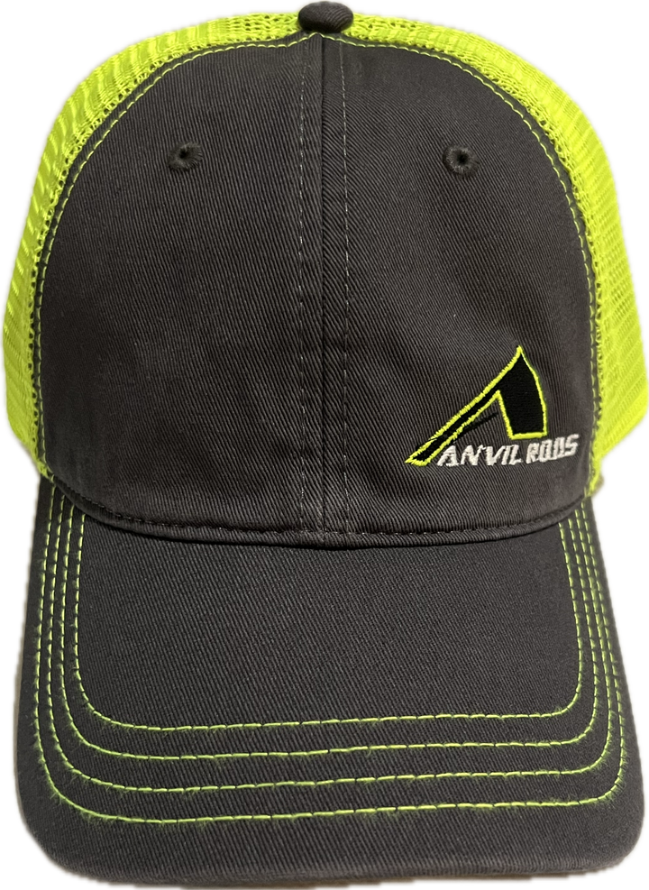 Richardson 111 Charcoal/Neon Yellow Small Neon Yellow "A" Snapback image 0