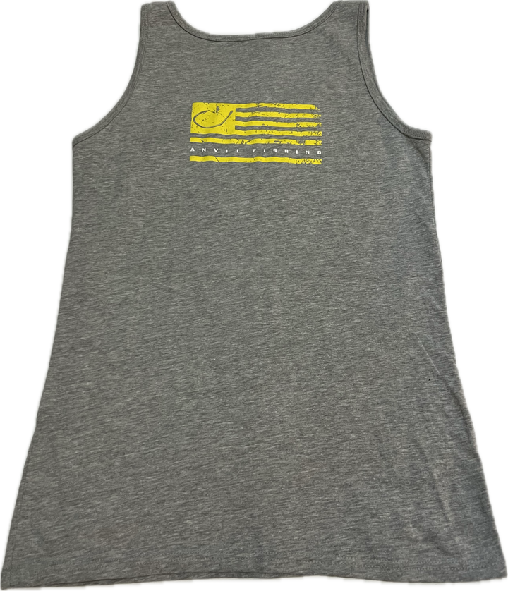 Woman's Anvil Fishing Flag Tank Grey/Yellow image 0