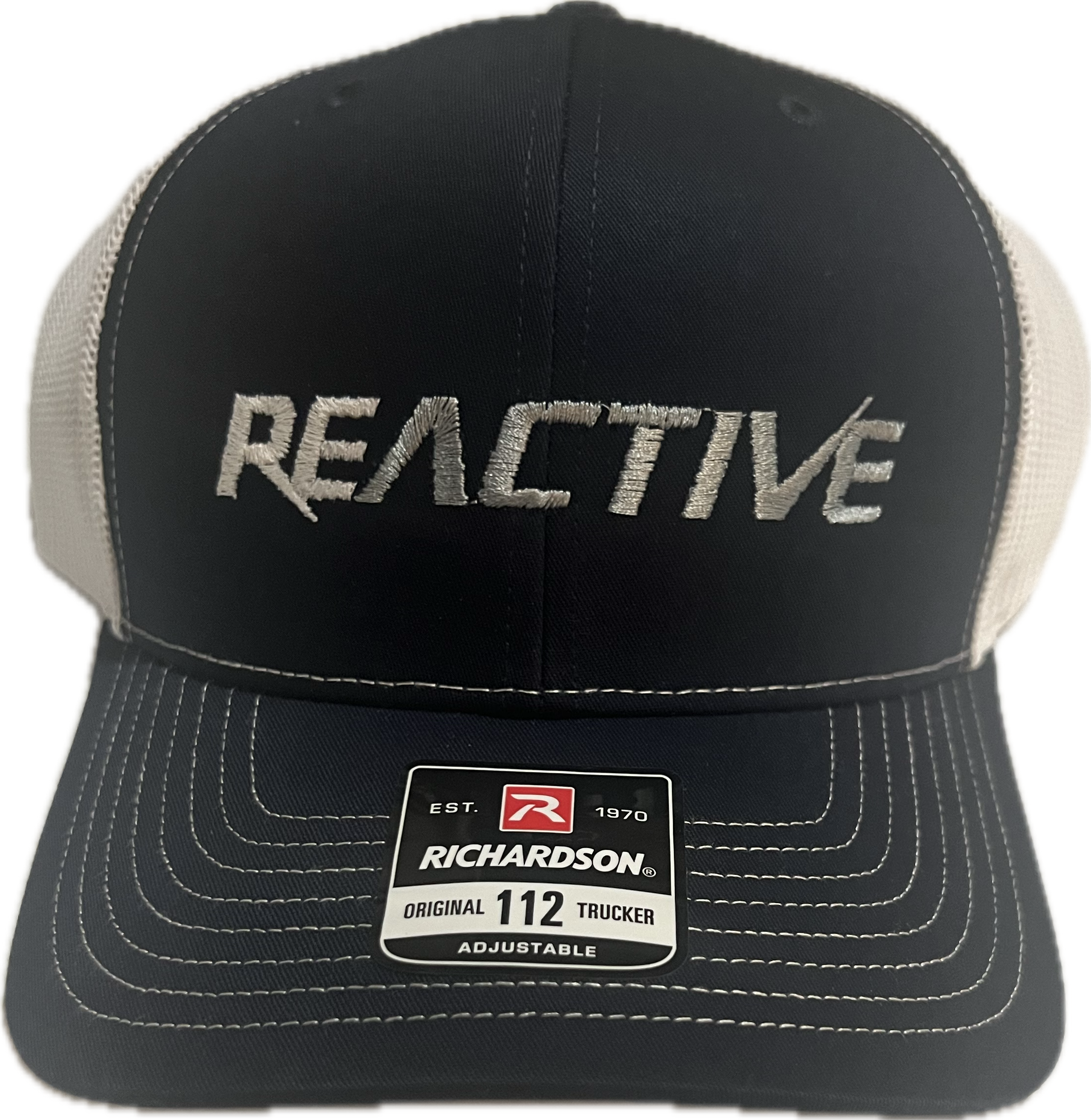 Richardson 112 Navy/White Reactive Logo Snapback image 1