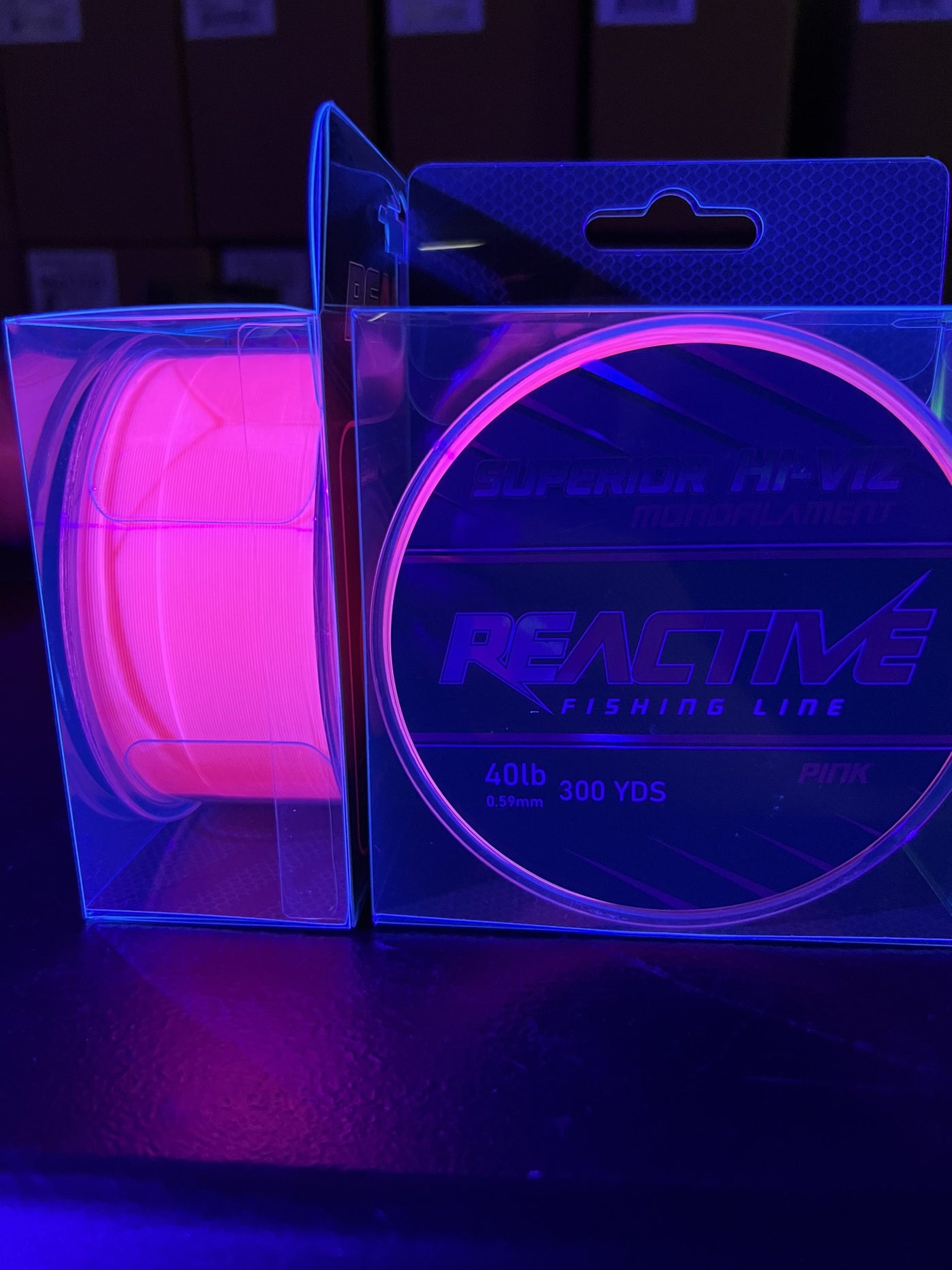 6lb mono pink fishing line Reactive Pink Hi-Viz Monofilament – Anvil Rods